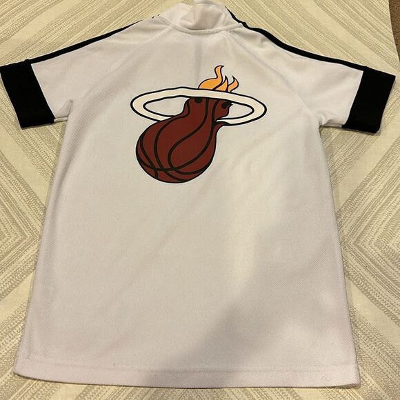 Adidas NBA Boys Miami Heat Game Time Shooting Shirt - Picture 6 of 10
